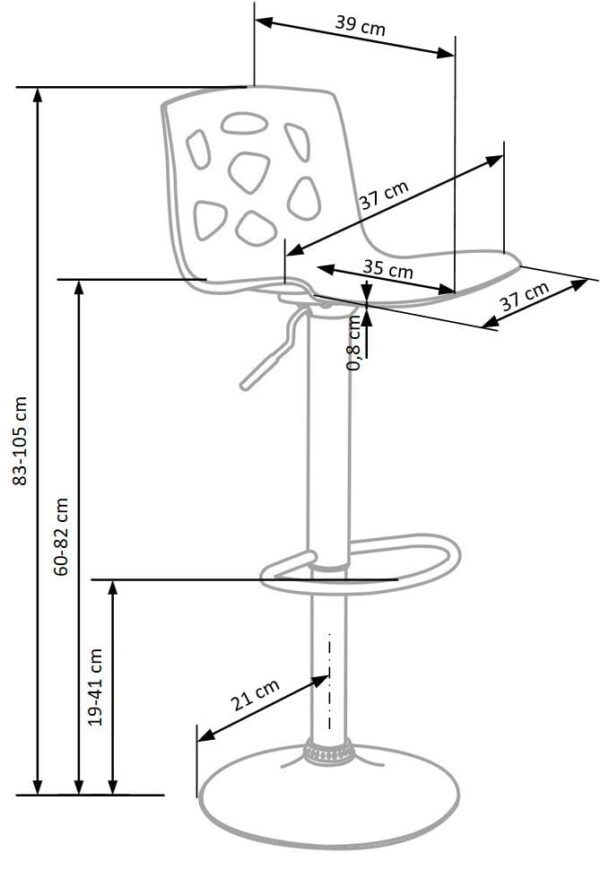H48 hoker / biały-srebrny - obrazek 2
